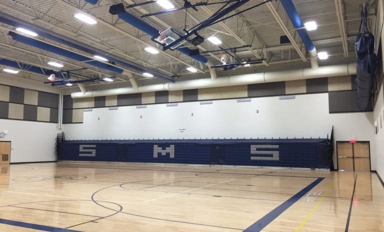 basketball court a completed commercial project by Paintmaster Services