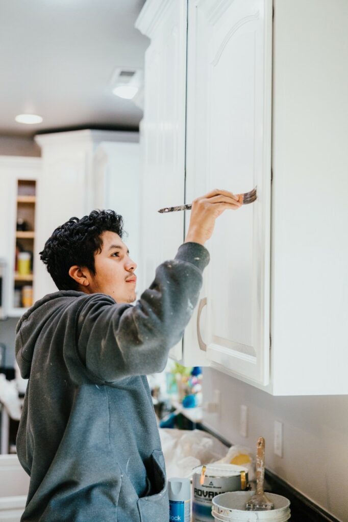 kitchen cabinet painting by paintmaster services inc.