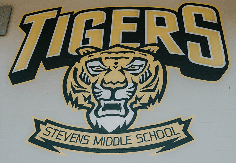Stevens Middle School Wall project by Paintmaster Services