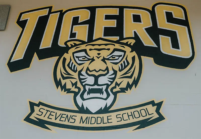Stevens Middle School Wall project by Paintmaster Services